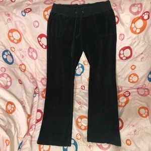 Black velour lounge pants